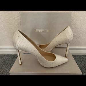 Jimmy Choo White Tulle Heels